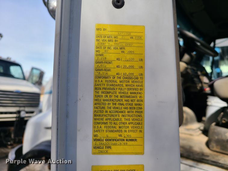 image for item DN6012 2006 Sterling L-Line  crane truck