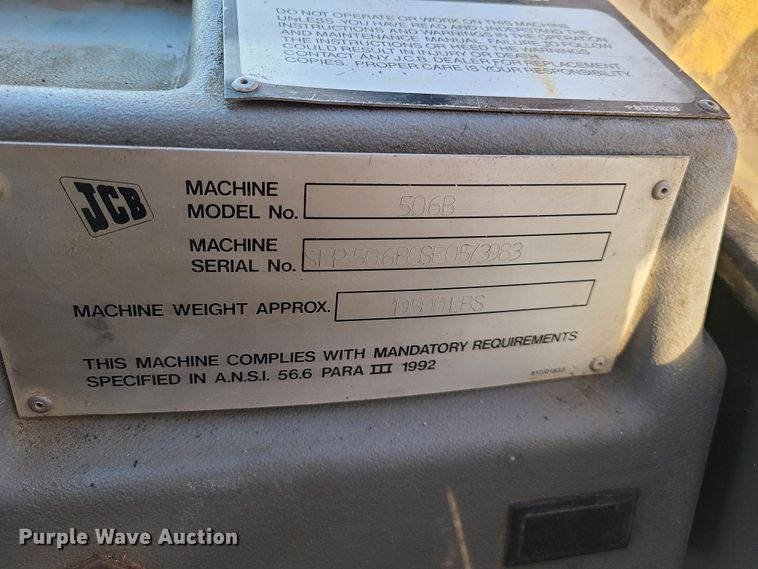 image for item DN6014 1995 JCB 506B  telehandler
