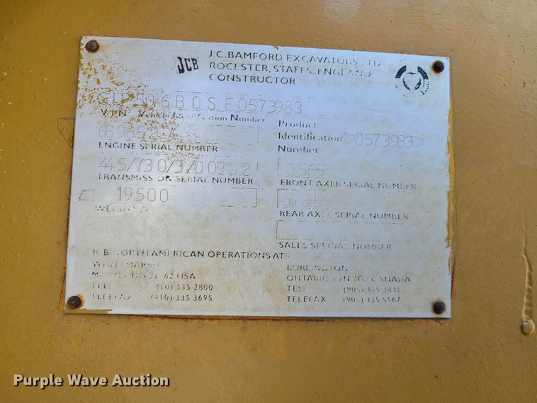 image for item DN6014 1995 JCB 506B  telehandler