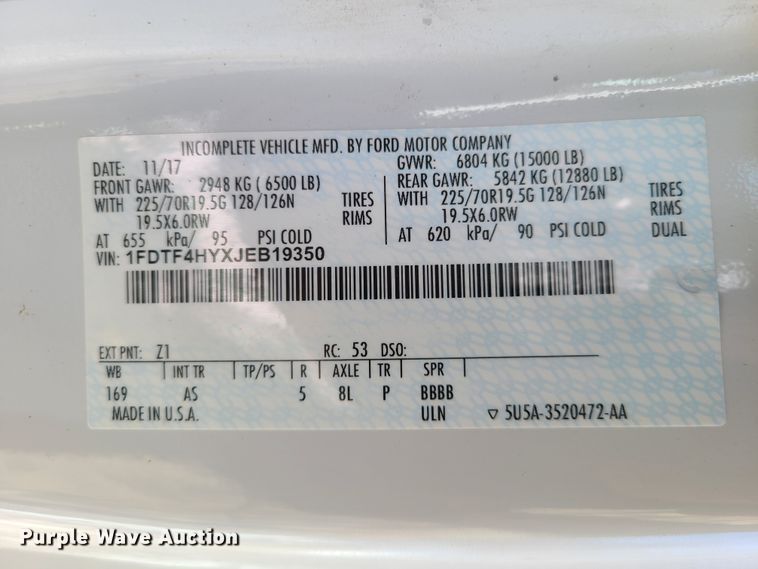 image for item DN6021 2018 Ford F450 Super Duty  utility / service truck