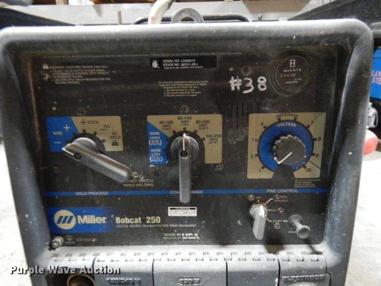 image for item HX9615 Miller Bobcat 250 welder/generator