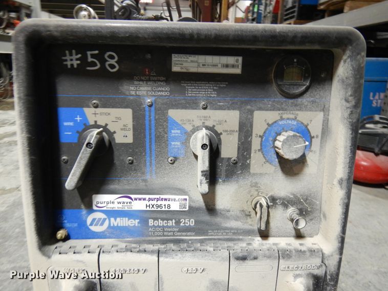image for item HX9618 Miller Bobcat 250 welder/generator