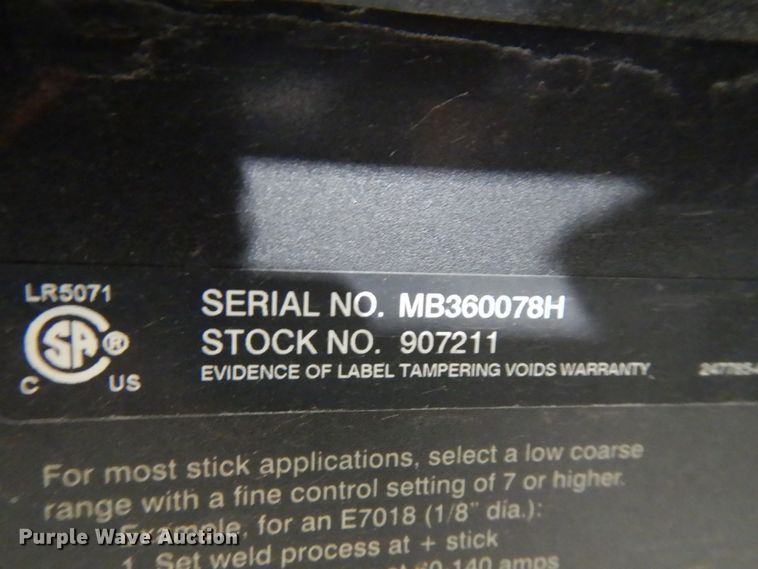 image for item HX9632 Miller Bobcat 250 welder/generator