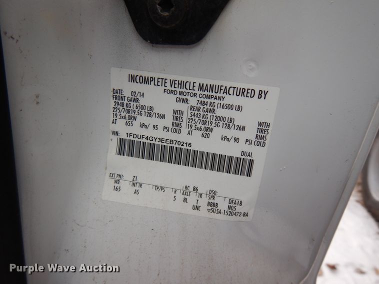 image for item HX9650 2014 Ford F450 Super Duty  truck cab and chassis