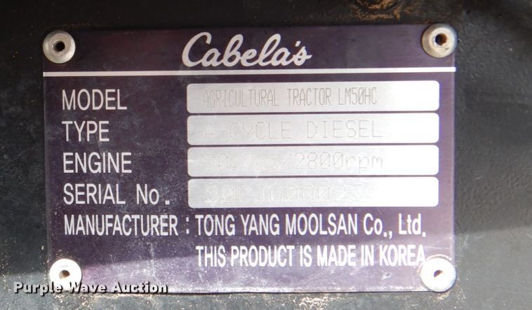 image for item DH5453 TYM LM50H  MFWD tractor