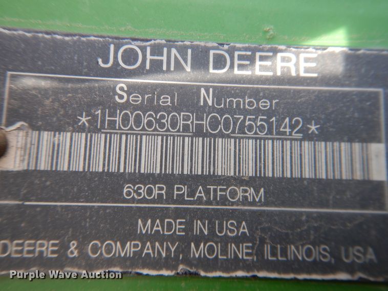 image for item DI3696 2013 John Deere 630R  rigid head