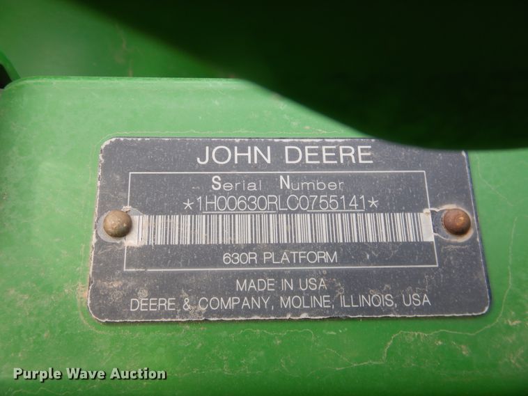 image for item DI3698 2013 John Deere 630R  rigid head