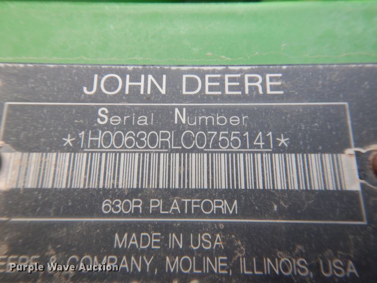 image for item DI3698 2013 John Deere 630R  rigid head