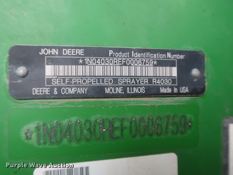 image for item DJ2310 2015 John Deere R4030  sprayer