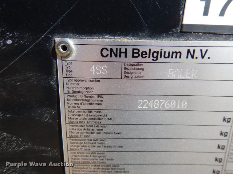 image for item DJ2902 2011 New Holland BB9060  4SS large square baler