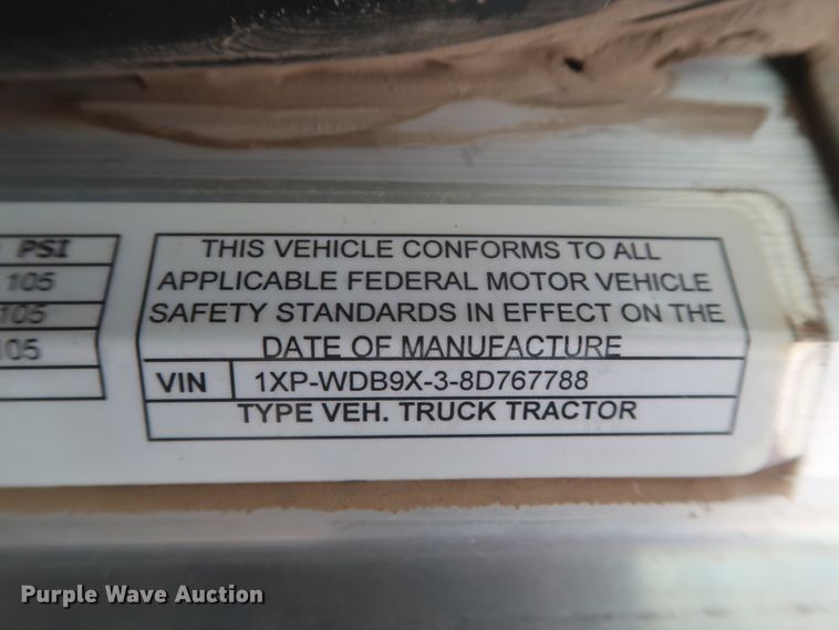 image for item DJ2312 2008 Peterbilt 388  semi truck