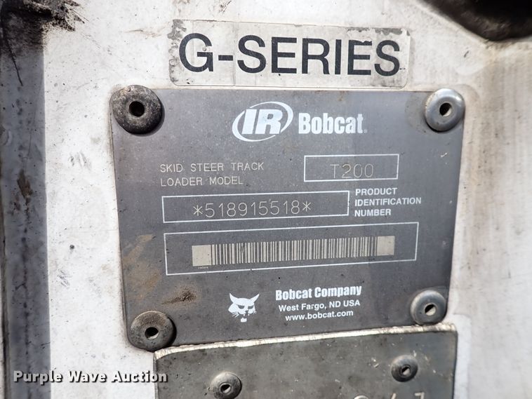 image for item DK4530 2001 Bobcat T200  tracked skid steer loader