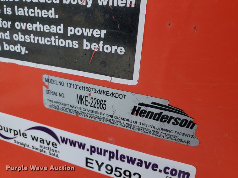 image for item EY9592 2013 Henderson dump bed