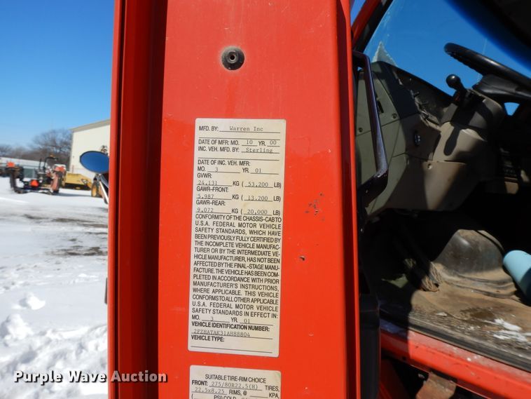 image for item GG9416 2001 Sterling LT7501  dump truck