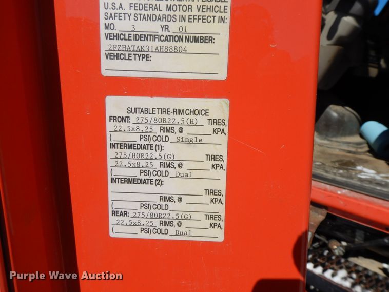 image for item GG9416 2001 Sterling LT7501  dump truck