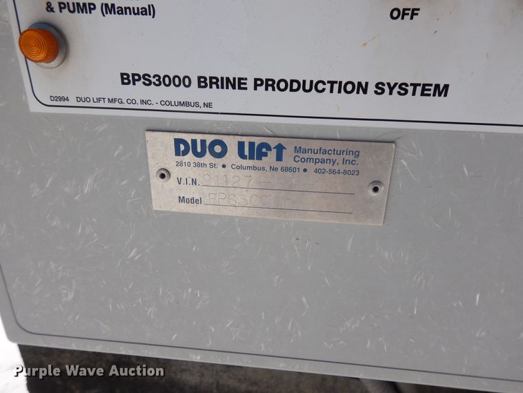 image for item GG9426 2003 Dultmeier DUBPS3000-SS salt brine maker