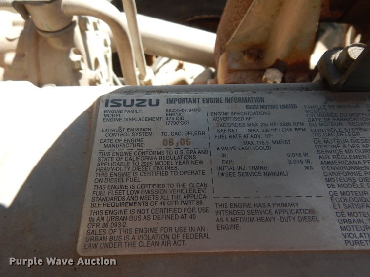 image for item DM2810 2006 GMC T7500  truck cab and chassis