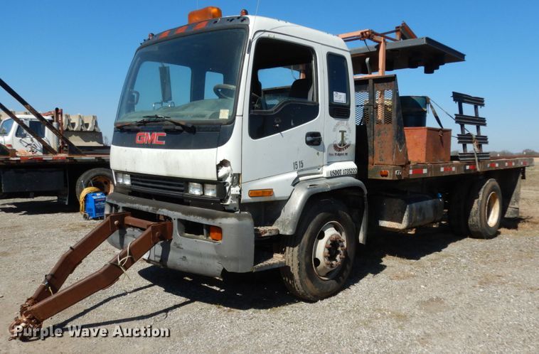 image for item DM2811 1999 GMC Isuzu FTR  flatbed truck