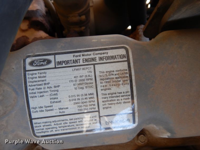 image for item DM2816 1990 Ford F700  dump truck