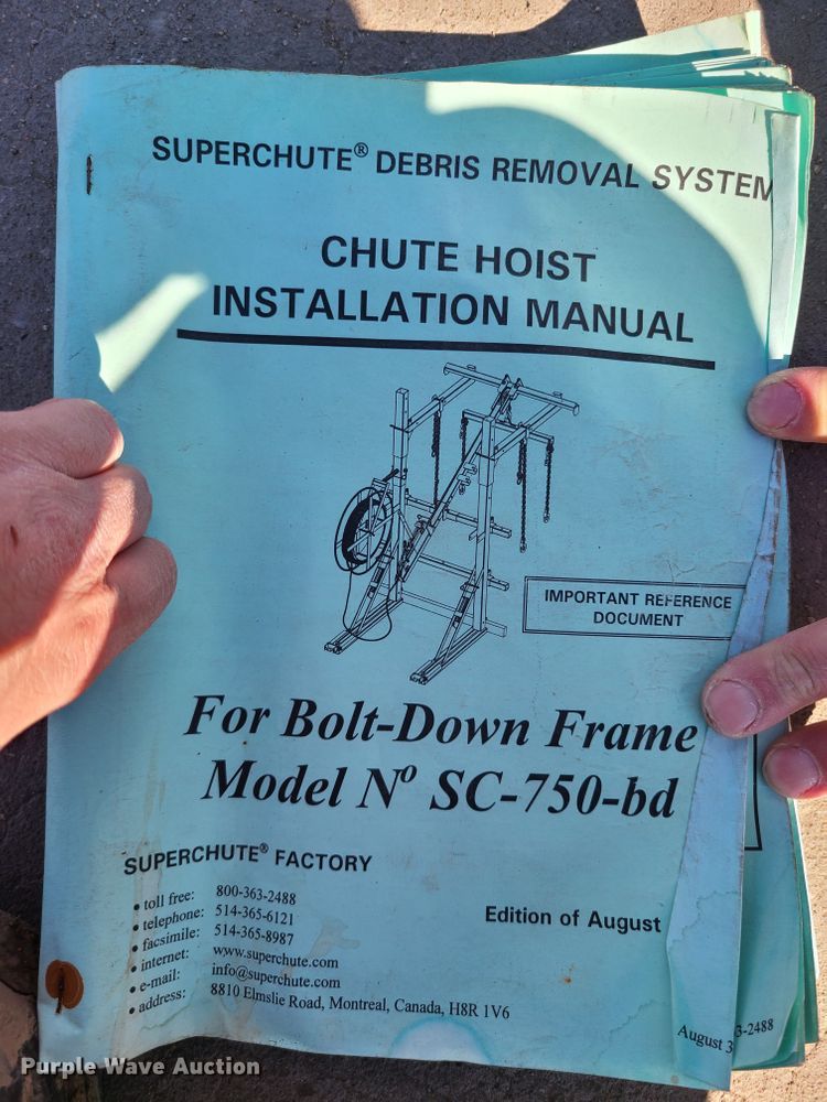 image for item DN6164 Carter Waters SC-750-BD trash chute