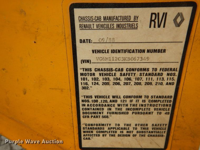 image for item GT9573 1989 Mack MS300P  paint striping truck