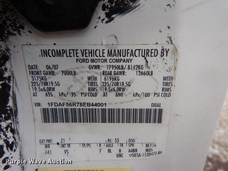 image for item GT9586 2008 Ford F550 Super Duty XL  dump truck