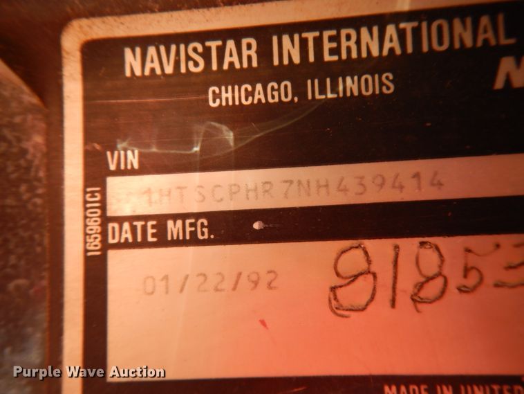 image for item IA9370 1992 International 4700  dump truck