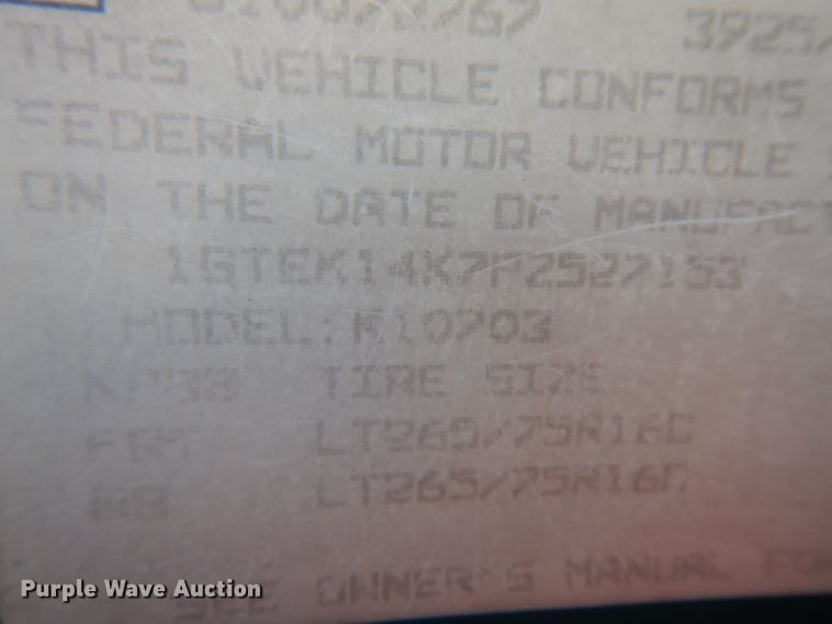 image for item IP9027 1993 GMC Sierra K1500  pickup truck