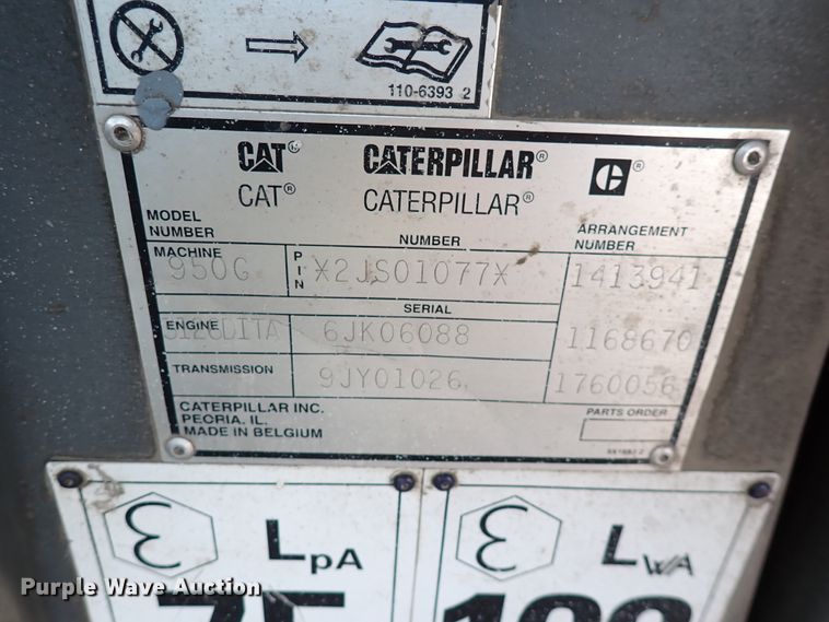 image for item DJ0086 2000 Caterpillar 950G  wheel loader