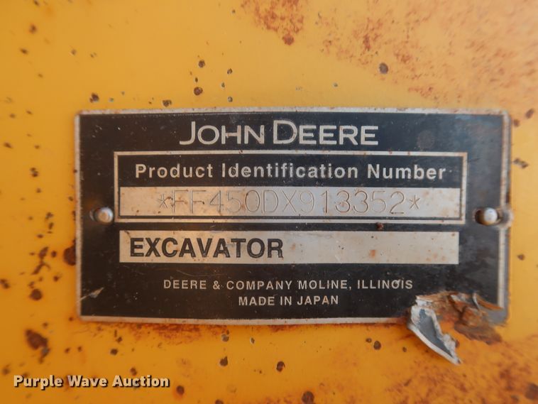 image for item DJ1825 2007 John Deere 450D LC  excavator