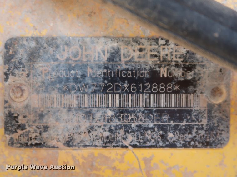 image for item DJ1827 2006 John Deere 772D  motor grader