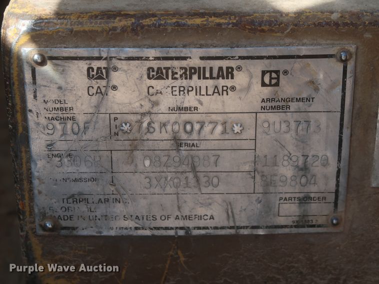 image for item DJ1829 1996 Caterpillar 970F  wheel loader