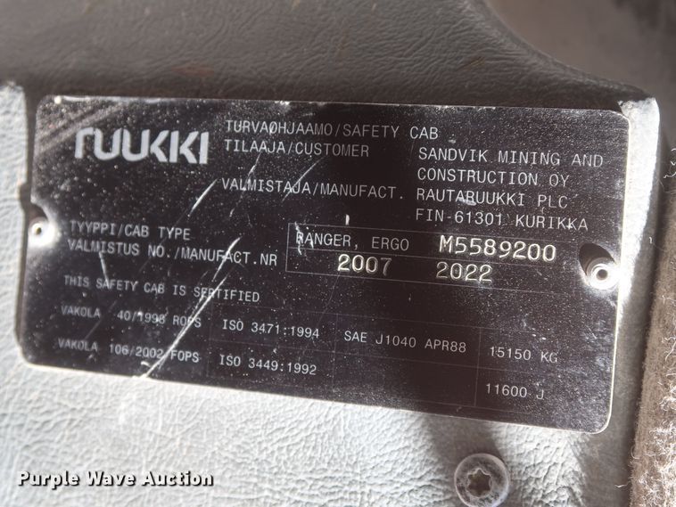 image for item DJ2297 2008 Sandvik Ranger DX800  rock pilot drill