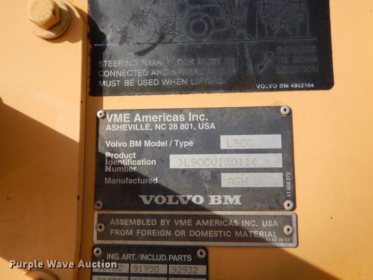 image for item DJ2342 1995 Volvo L90C  wheel loader