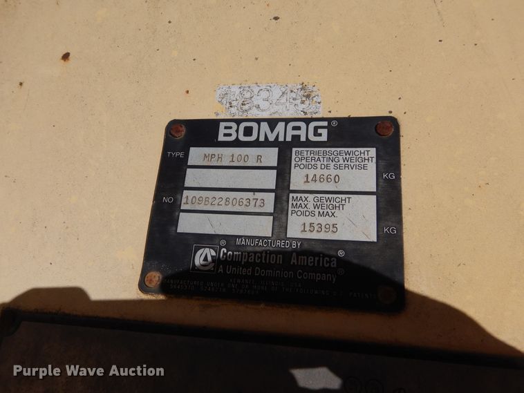 image for item DJ2360 2002 Bomag MPH100R  recycler