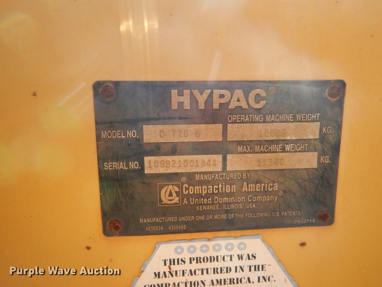 image for item DJ2362 2001 Hypac C778B  double drum vibratory roller