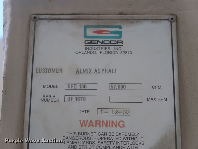 image for item DJ2384 2000 Almix Duo Drum 100CF asphalt plant