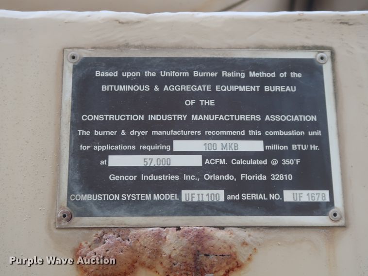 image for item DJ2384 2000 Almix Duo Drum 100CF asphalt plant