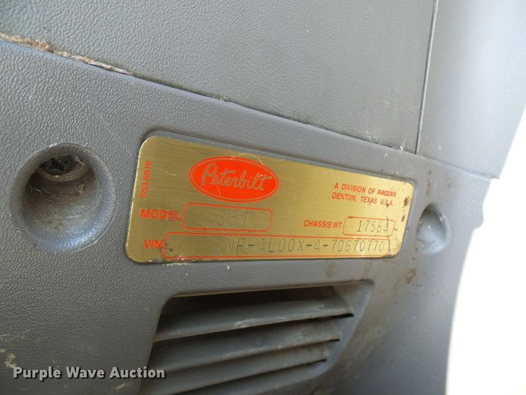 image for item DL0796 2007 Peterbilt 357  dump truck