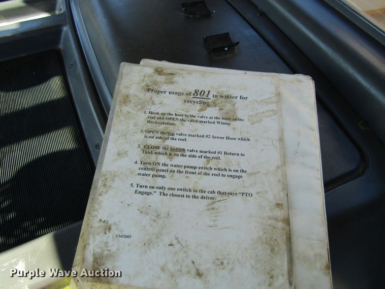 image for item GC9826 2002 Freightliner Condor  sewer jetter truck