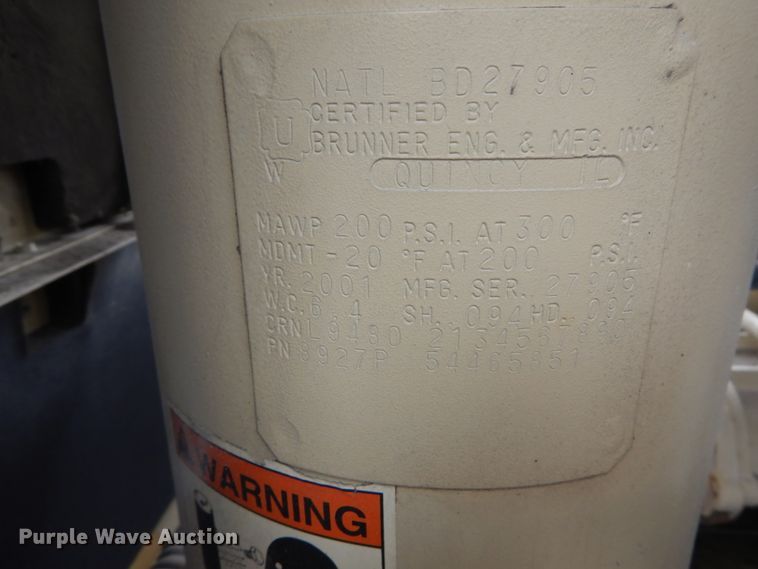 image for item GT9578 2001 Ingersoll Rand Platinum series  air compressor