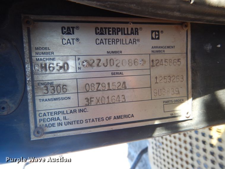 image for item HS9934 1996 Caterpillar Challenger CH65D  track tractor