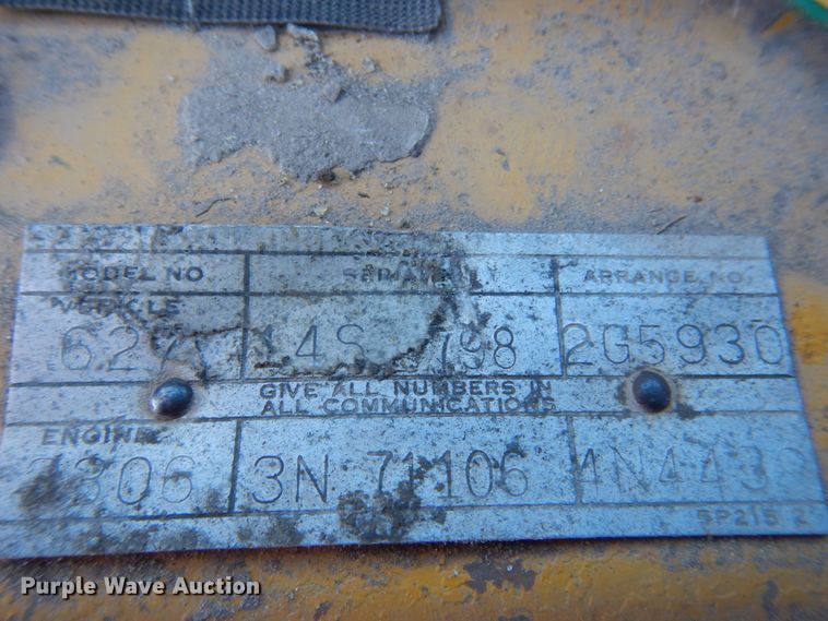 image for item HS9936 1978 Caterpillar 627B  conventional scraper