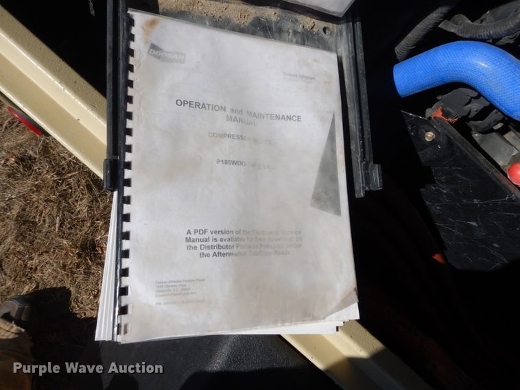 image for item HS9962 2016 Doosan P185  air compressor