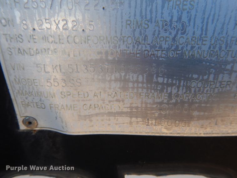 image for item HS9965 2007 Load King lowboy equipment trailer