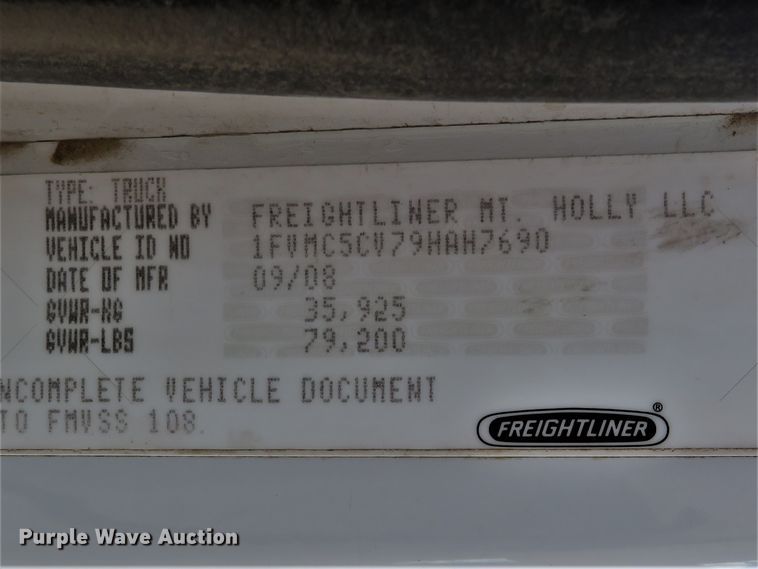 image for item HV9632 2009 Freightliner Business Class M2  hydrovac truck