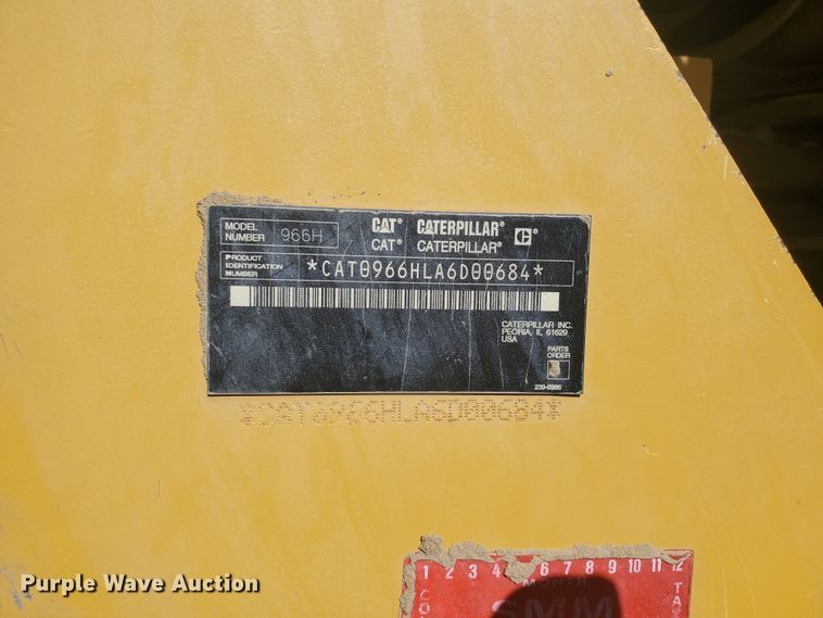 image for item HW9741 2007 Caterpillar 966H  wheel loader