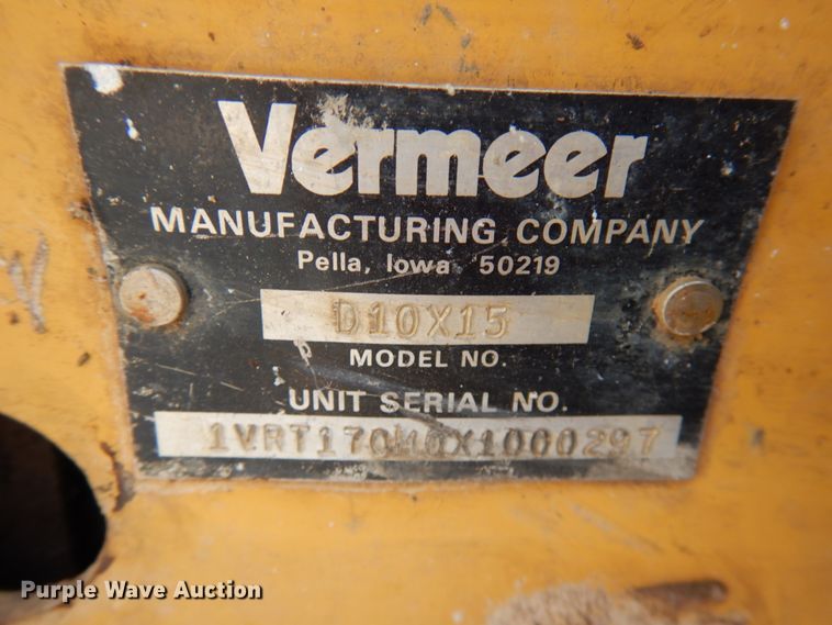 image for item HX9663 1999 Vermeer D10X15  directional boring unit