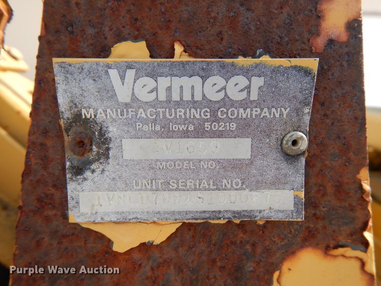 image for item HX9667 1994 Vermeer V4750  trencher