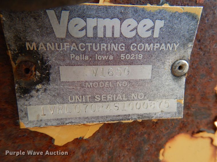 image for item HX9667 1994 Vermeer V4750  trencher